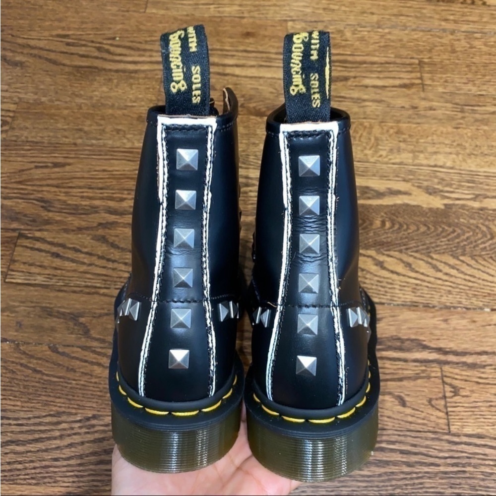 New Size 6 Dr. Martens 1460 Black Studded Lace Up Boots - Picture 5 of 7